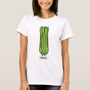 Lycklig grönsak för fiber för grönt för tee shirt