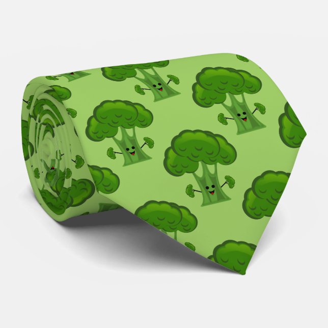 Lycklig Grönt Broccoli Slips (Rullad)
