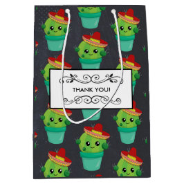 Lycklig Grönt Cactus in a Red Sombrero Mönster