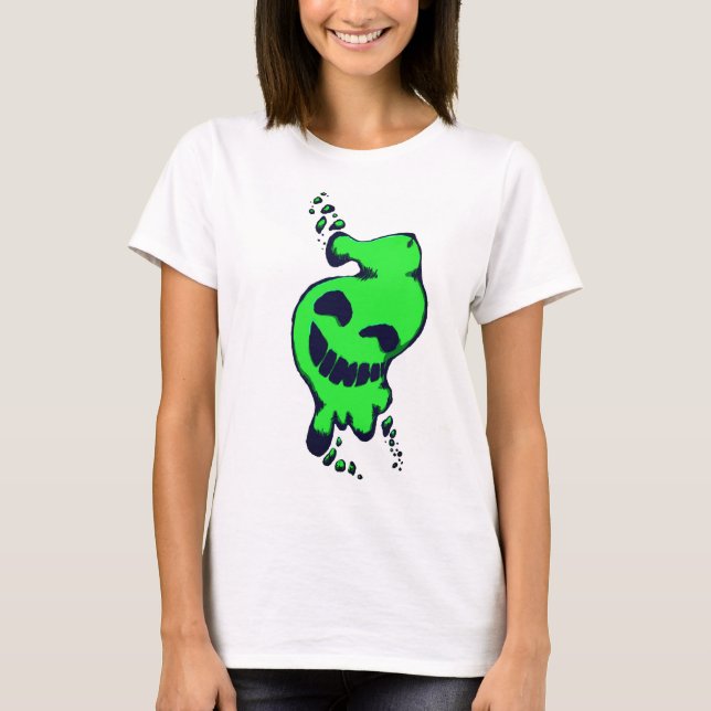 Lycklig Grönt Ectoplasm T Shirt (Framsida)