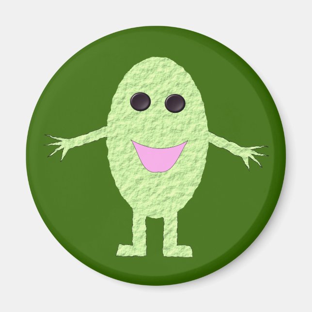 Lycklig Grönt Grape Magnet (Framsidan)