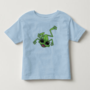 Lycklig Grönt Träd Frog T Shirt
