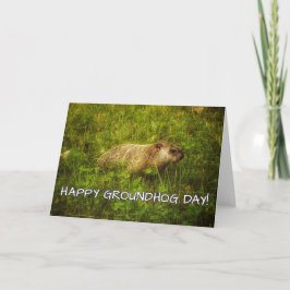 Lycklig Groundhog dag! hälsningkort Kort