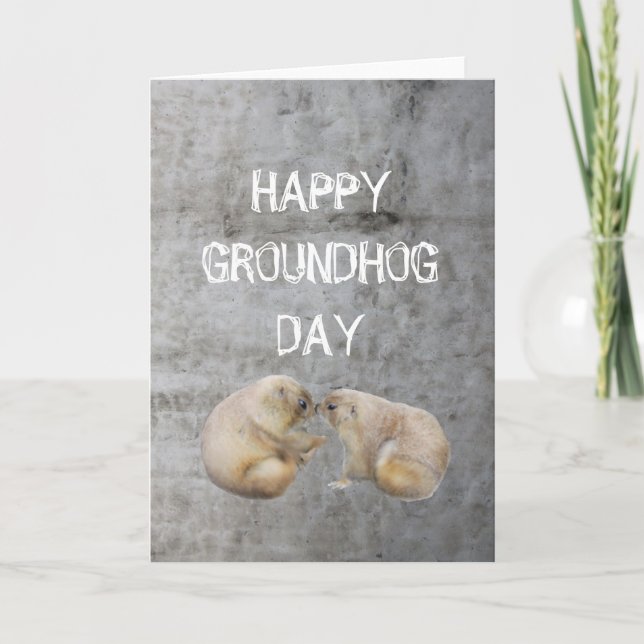LYCKLIG GROUNDHOG DAG KORT (Framsida)