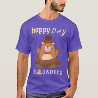 Lycklig Groundhog Day 2021 Ansikte Mask Funny Gift T Shirt