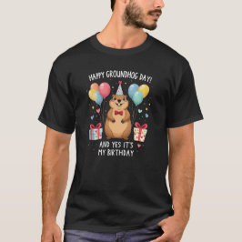 Lycklig Groundhog Day Birthday T Shirt