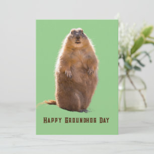 Lycklig Groundhog Day Funny Julkort