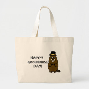 Lycklig Groundhog Day! Jumbo Tygkasse
