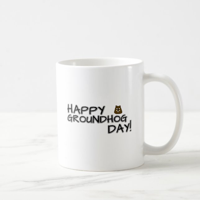 Lycklig Groundhog Day! Kaffemugg (Höger)