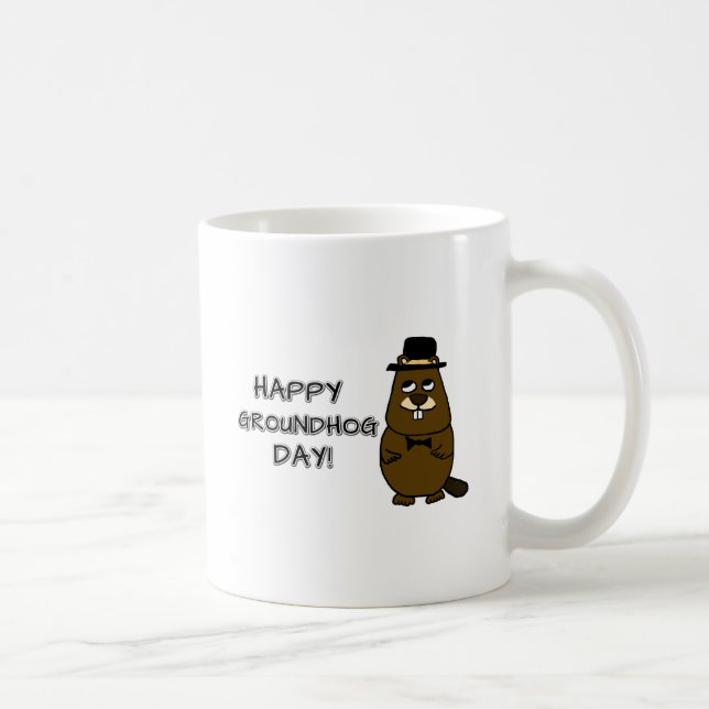 Lycklig Groundhog Day! Kaffemugg (Höger)