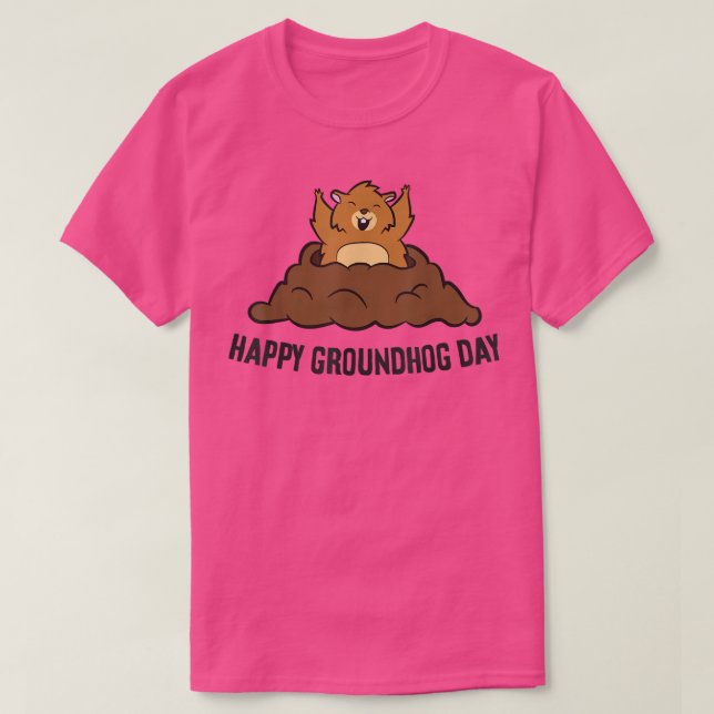 Lycklig Groundhog Day Kärlek Groundhogs T Shirt (Design framsida)