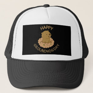 Lycklig Groundhog Day Keps