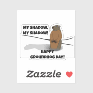 Lycklig Groundhog Day! Klistermärken