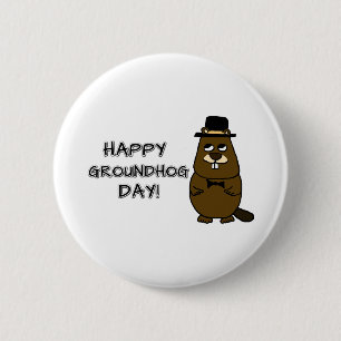 Lycklig Groundhog Day! Knapp