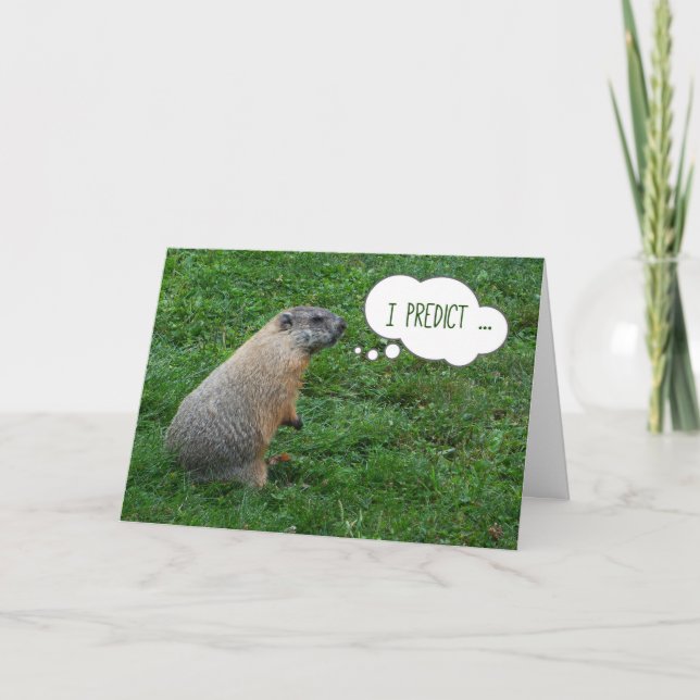 Lycklig Groundhog Day Kort (Framsida)