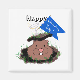 Lycklig Groundhog Day Magnet