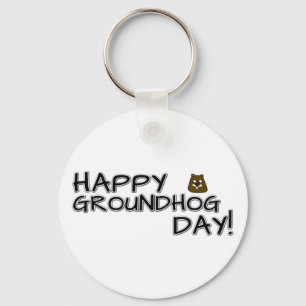 Lycklig Groundhog Day! Nyckelring