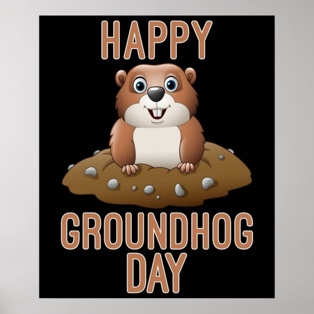 Lycklig Groundhog Day Poster (Framsidan)