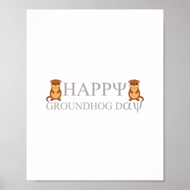 lycklig Groundhog Day Poster (Framsidan)