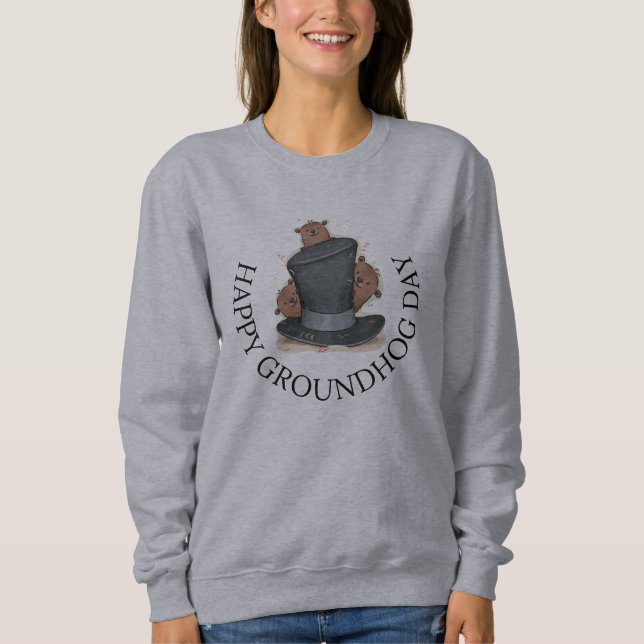 Lycklig Groundhog Day Shirt T Shirt (Framsida)