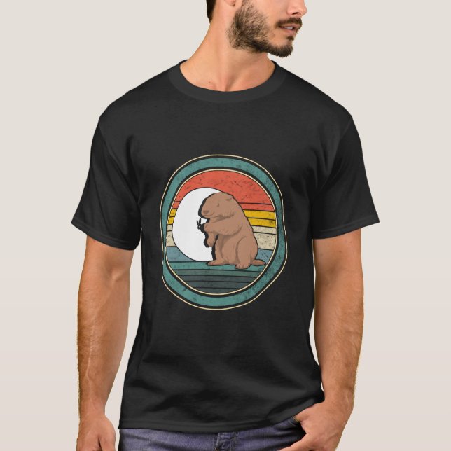 Lycklig Groundhog Day Shirt, Woodstock Illinois T Shirt (Framsida)
