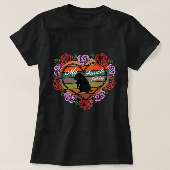 Lycklig Groundhog Day Tee Shirt, Lusnye Cute, febr (Design framsida)