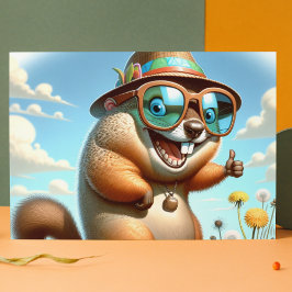 Lycklig Groundhog Day Vykort