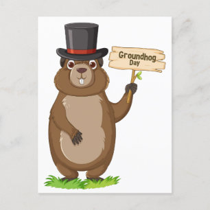 Lycklig Groundhog Day Vykort