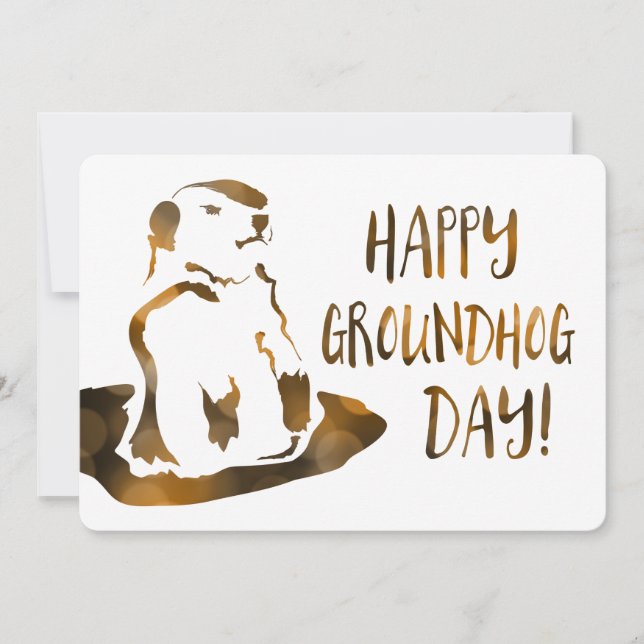 lycklig groundhogdag inbjudningar (Framsida)