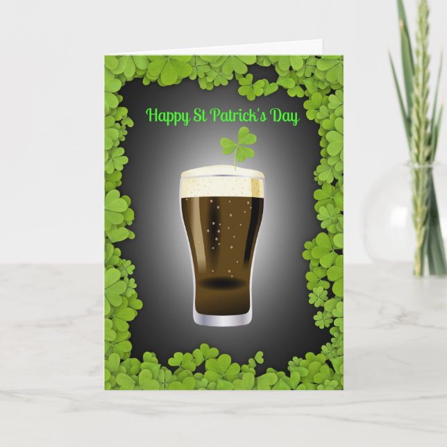 Lycklig Guinness dag! Kort (Framsida)