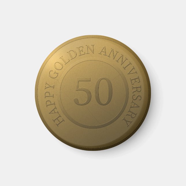 Lycklig guldårsdagen bröllop magnet (Framsidan)