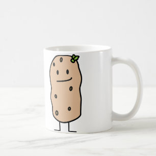 Lycklig gullig le potatis kaffemugg
