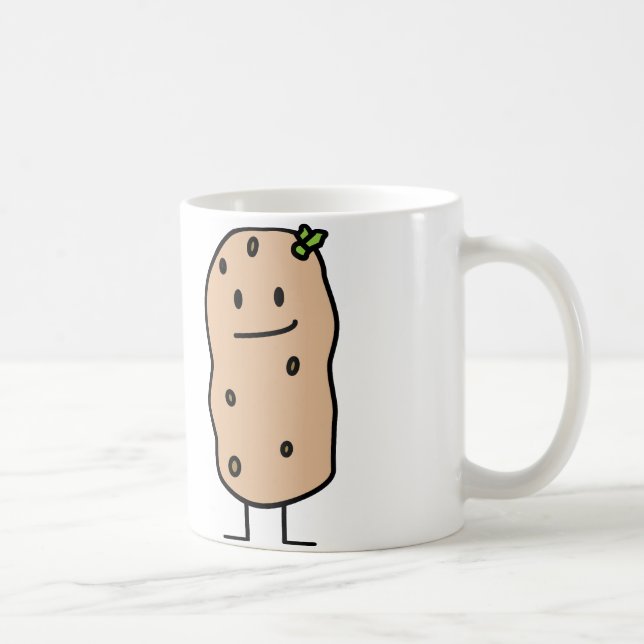 Lycklig gullig le potatis kaffemugg (Höger)