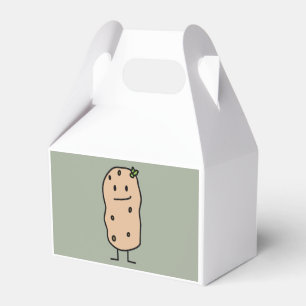 Lycklig gullig le potatis presentaskar