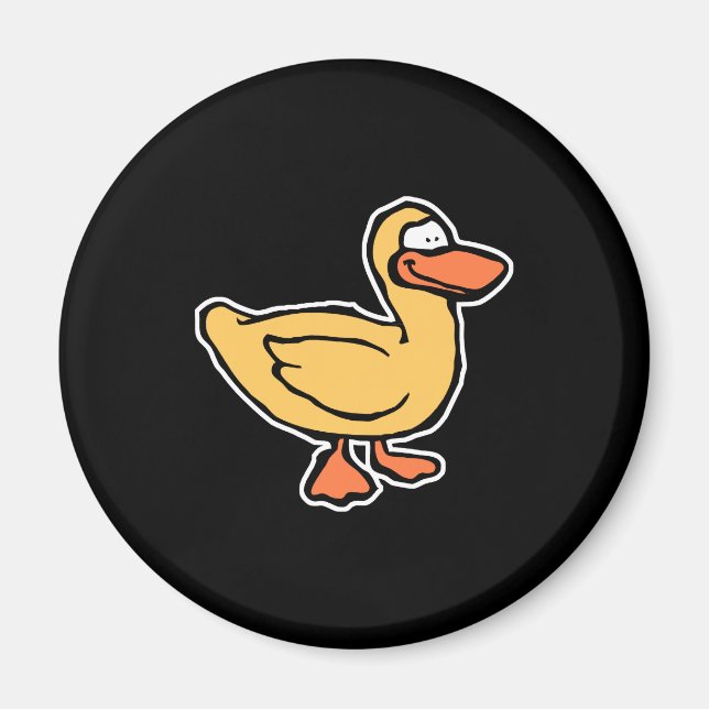 lycklig gult anka magnet (Framsidan)