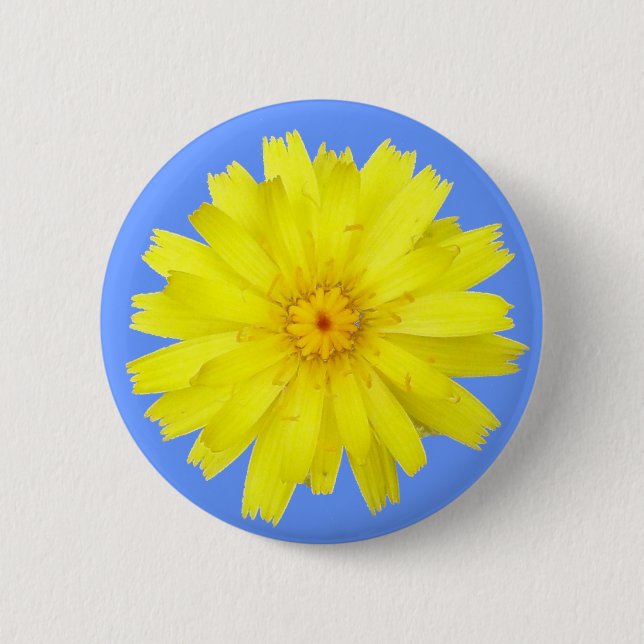 Lycklig Gult Dandelion-bild Knapp (Framsida)