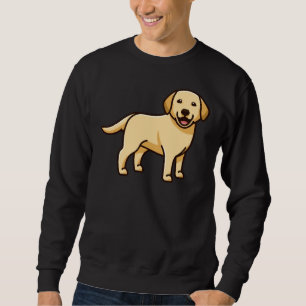 Lycklig Gult Labrador Lång Ärmad Tröja