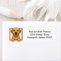 Lycklig Gult Labrador Retriever Returadress