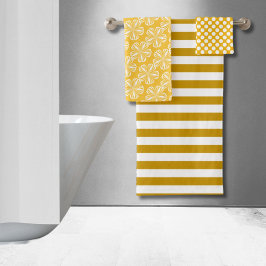 Lycklig Gult Rand Blommigt Polka Dot