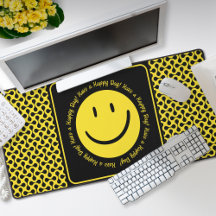 Lycklig Gult Smile Desk Mat