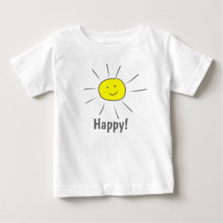Lycklig Gult Sol med Smiley face T Shirt