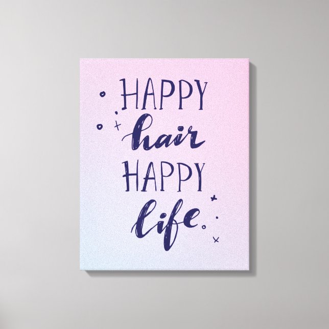 Lycklig Hair Lycklig Life Canvastryck (Framsida)