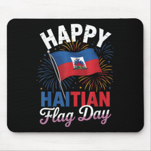 Lycklig Haitis Flagga Day Coola Haiti Haitis Flagg Musmatta