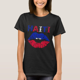 Lycklig Haitis Flagga Day Haiti Independence day 1 T Shirt