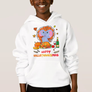 Lycklig Hallo Elephant Drinking Vin Tack Gift T Shirt