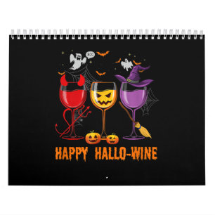 lycklig hallo-vin, rolig halloween-glas, vin kalender