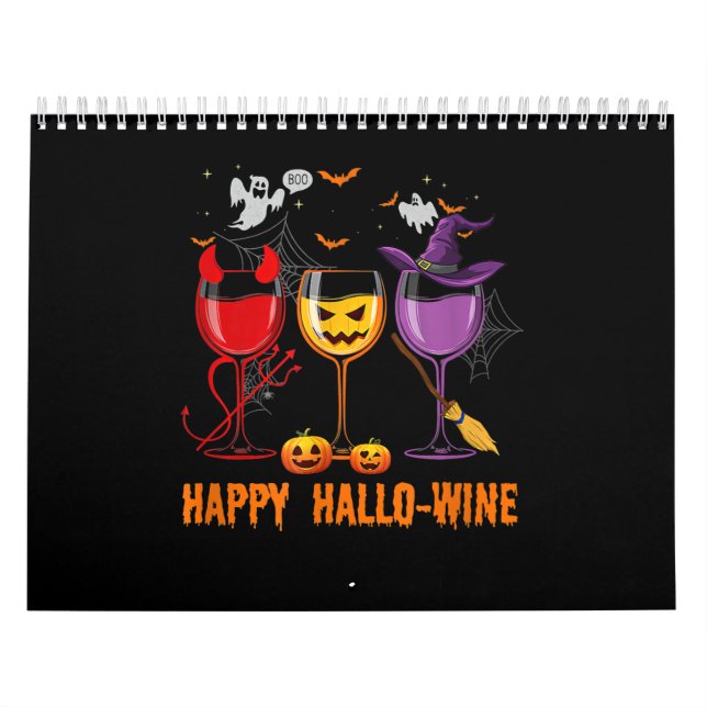 lycklig hallo-vin, rolig halloween-glas, vin kalender (Omslag)
