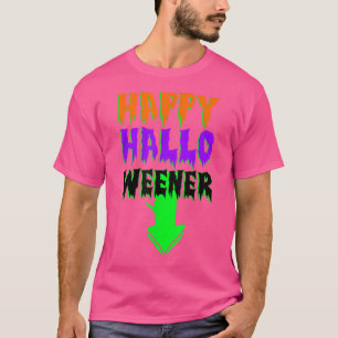Lycklig Hallo Weener Scary Halloween Costumes T Shirt