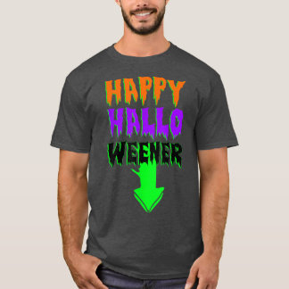 Lycklig Hallo Weener Scary Halloween Costumes T Shirt
