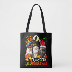 Lycklig HalloTackMas Cats Tygkasse